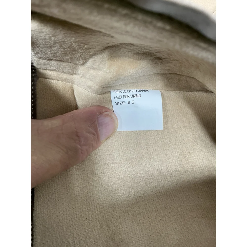 Woman’s NWOT Mukluks Knee High Boots 6.5 Tan Side Zip Chunky Heel Round Toe - Picture 8 of 10